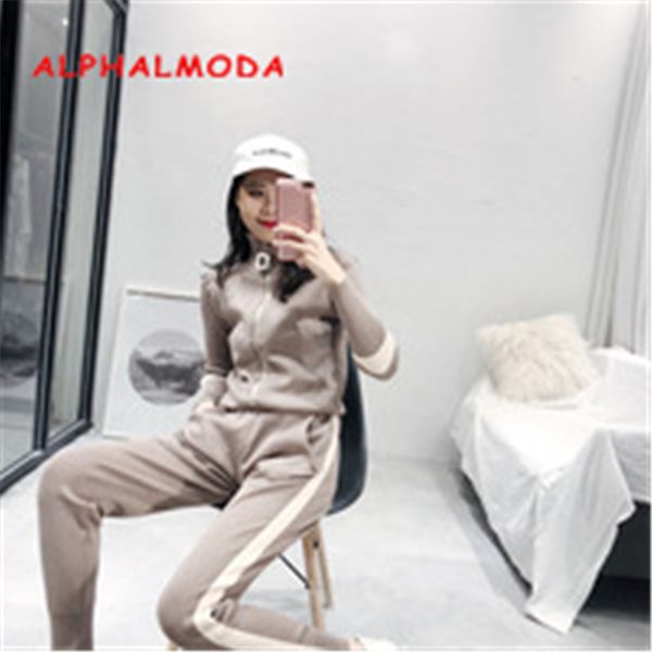 alphalmoda zipper jacket + slim pants women autumn winter casual track suits knitting 2pcs sets, Gray
alphalmoda zipper jacket + slim pants women autumn winter casual track suits knitting 2pcs sets, Gray