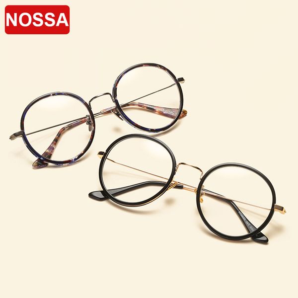 nossa vintage design round frame prescription glasses trendy clear lens goggles women men myopia casual eyewear frame, Silver
nossa vintage design round frame prescription glasses trendy clear lens goggles women men myopia casual eyewear frame, Silver
