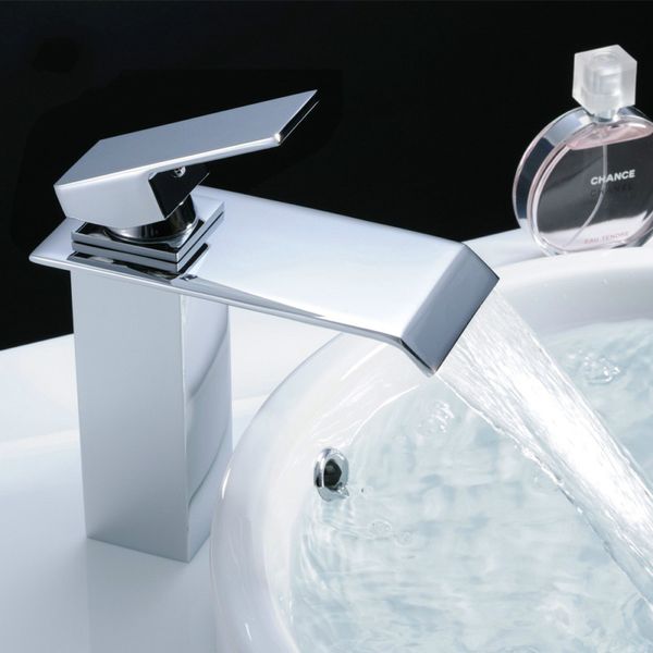 Waterfall Basin faucets Single Handle Hot and Cold Water Bathroom faucet Wall Mounted Chrome Brass Sink Tap
Waterfall Basin faucets Single Handle Hot and Cold Water Bathroom faucet Wall Mounted Chrome Brass Sink Tap