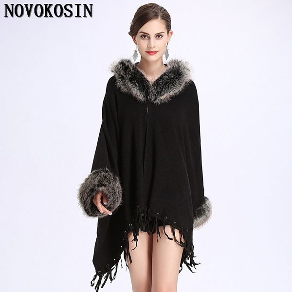 2018 winter capes warm thick long sleeves tassel coat women casual loose poncho faux fur plus size pullover with faux fur hat
2018 winter capes warm thick long sleeves tassel coat women casual loose poncho faux fur plus size pullover with faux fur hat