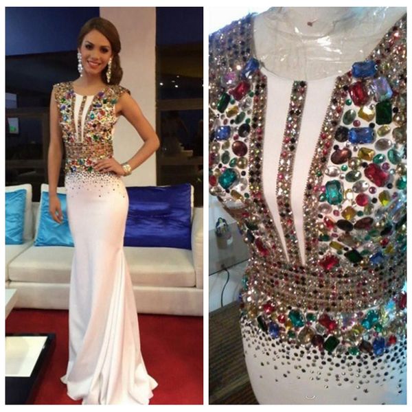 o-neck beaded colorful crystal slim prom party gowns arabic dubai evening dress vestido de festa custom bridesmaids party gowns 2018, Black
o-neck beaded colorful crystal slim prom party gowns arabic dubai evening dress vestido de festa custom bridesmaids party gowns 2018, Black