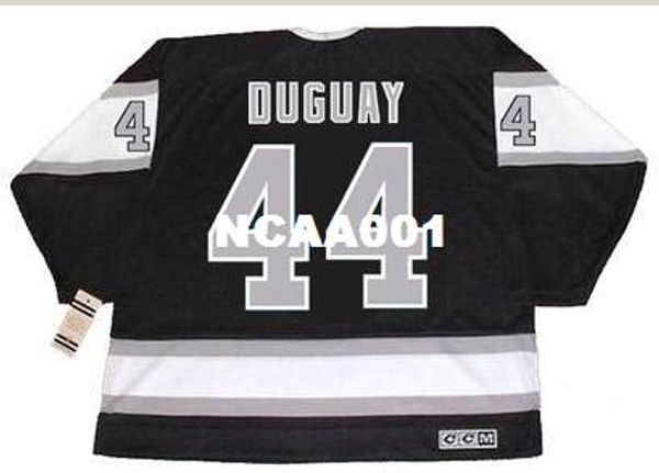 men #44 ron duguay los angeles kings 1988 ccm vintage away home hockey jersey or custom any name or number retro jersey, Black;red
men #44 ron duguay los angeles kings 1988 ccm vintage away home hockey jersey or custom any name or number retro jersey, Black;red