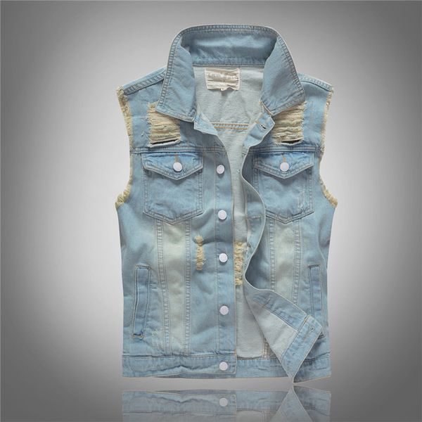 sleeveless jacket men's motorcycle vest jeans waistcoats denim overcoat fashion overcoat coat spring autumn clothes 4xl 5xl, Black;white
sleeveless jacket men's motorcycle vest jeans waistcoats denim overcoat fashion overcoat coat spring autumn clothes 4xl 5xl, Black;white