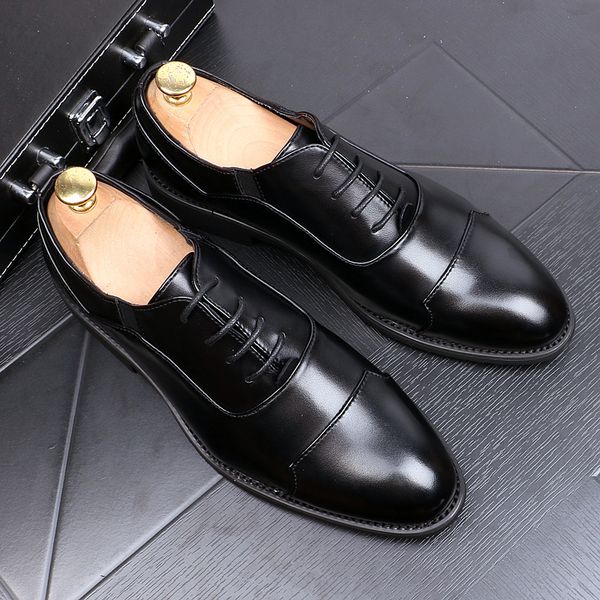 men business casual leather shoes oxfords dress wedding brock engraved british breathable pointed business office flats, Black
men business casual leather shoes oxfords dress wedding brock engraved british breathable pointed business office flats, Black