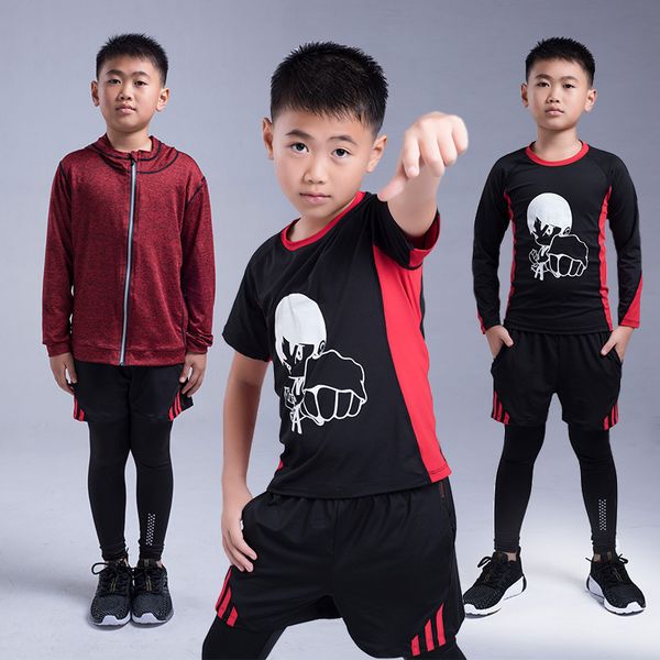 2018 kids three-piece running suit boys tights 4pcs training sets special forces uniforms cycling breathable leggings clothes, White;black
2018 kids three-piece running suit boys tights 4pcs training sets special forces uniforms cycling breathable leggings clothes, White;black
