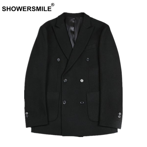 showersmile slim fit double-breasted suit jacket british style woolen blazer black men business casual autumn spring coats veste, White;black
showersmile slim fit double-breasted suit jacket british style woolen blazer black men business casual autumn spring coats veste, White;black