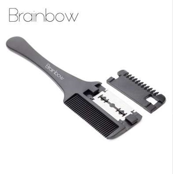 brainbow 1pc hair cutting comb black handle hair brushes with razor blades cutting thinning trimmin hair salon diy styling tools, Silver
brainbow 1pc hair cutting comb black handle hair brushes with razor blades cutting thinning trimmin hair salon diy styling tools, Silver