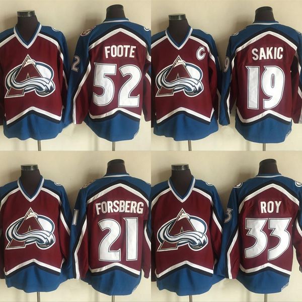 Colorado Avalanche #33 Patrick Roy 19 Joe Sakic 21 Peter Forsberg 52 Adam Foote Retro Hockey Jerseys Free Shipping
Colorado Avalanche #33 Patrick Roy 19 Joe Sakic 21 Peter Forsberg 52 Adam Foote Retro Hockey Jerseys Free Shipping
