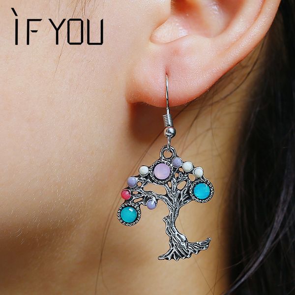 if you vintage tree pattern long drop earring hollow bohemia colorful beads design beads earrings for women party jewelry, Silver
if you vintage tree pattern long drop earring hollow bohemia colorful beads design beads earrings for women party jewelry, Silver