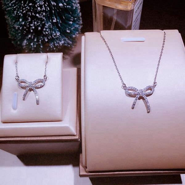 shdede s925 pure silver bow necklace is studded with zircon clavicle chain temperament birthday gift christmas gift
shdede s925 pure silver bow necklace is studded with zircon clavicle chain temperament birthday gift christmas gift