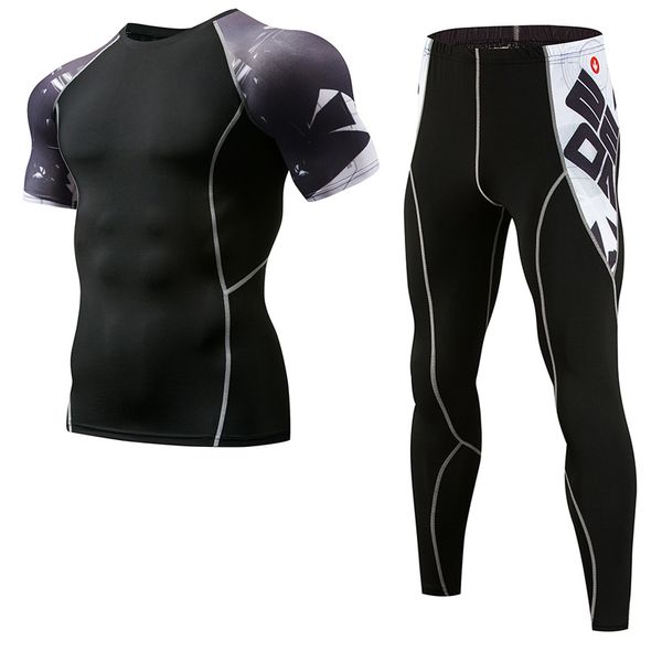 men's compression run jogging suits clothes sports set short t shirt and pants gym fitness workout tights clothing 2pcs/sets, Black;blue
men's compression run jogging suits clothes sports set short t shirt and pants gym fitness workout tights clothing 2pcs/sets, Black;blue