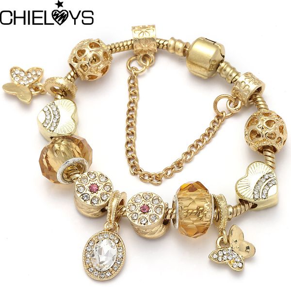 chieloys european charm beads bracelets with gold snake chain and murano crytals beads brand bracelet for women ngift, Black
chieloys european charm beads bracelets with gold snake chain and murano crytals beads brand bracelet for women ngift, Black