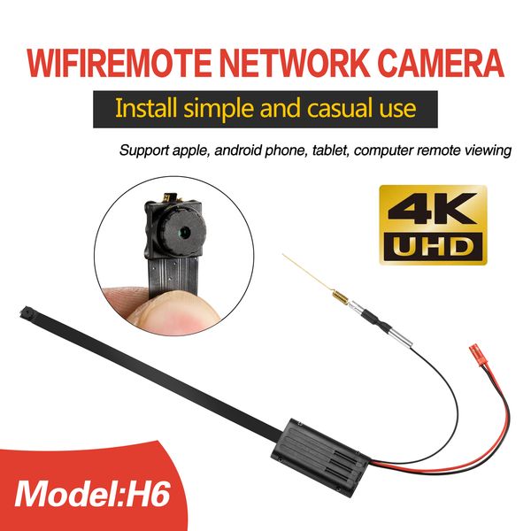 H6 WiFi Micro камеры DIY модуль HD 4K 1080P Мини камера безопасности Беспроводная камера обнаружения движения Няни Cam для iPhone / Android Phone / PC
H6 WiFi Micro камеры DIY модуль HD 4K 1080P Мини камера безопасности Беспроводная камера обнаружения движения Няни Cam для iPhone / Android Phone / PC