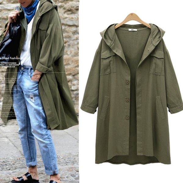 hooded single breasted womens trench coats hoodie full sleeve designer coats and jackets casual office lady women, Tan;black
hooded single breasted womens trench coats hoodie full sleeve designer coats and jackets casual office lady women, Tan;black