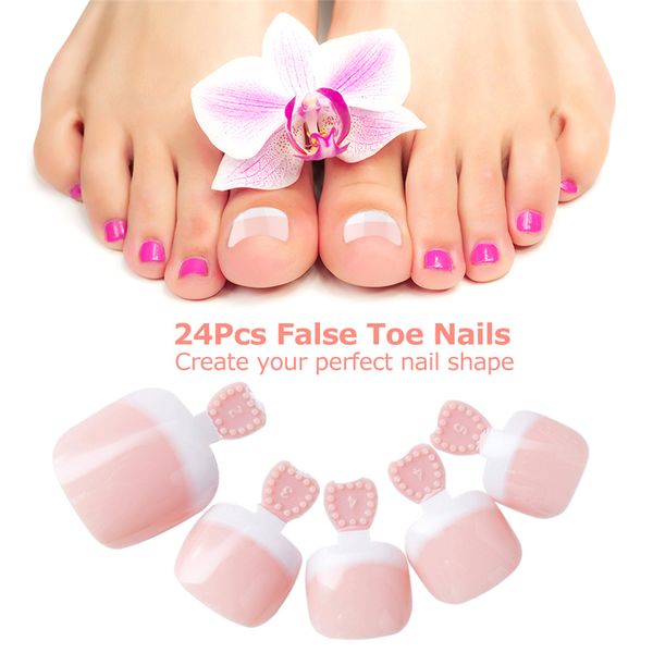 24pcs foot false toenail tips set french full cover fake toe nail tips nail stickers patches for diy manicure decoration, Red;gold
24pcs foot false toenail tips set french full cover fake toe nail tips nail stickers patches for diy manicure decoration, Red;gold