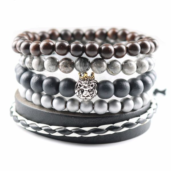 men bracelets handmade multi layer genuine leather matte onyx crown lion charm bracelets & bangles mala prayer beads jewelry, Black
men bracelets handmade multi layer genuine leather matte onyx crown lion charm bracelets & bangles mala prayer beads jewelry, Black