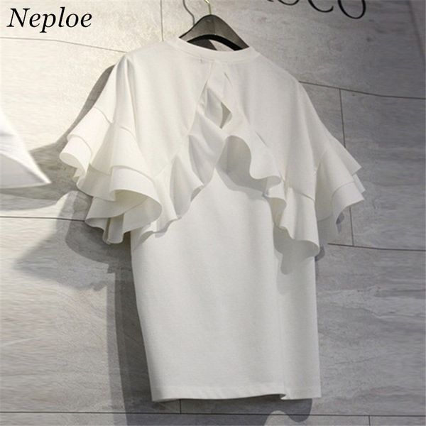 neploe solid short butterfly sleeve women ruffles o-neck loose female t shirt new fashion casual patchwork t-shirts 67756, White
neploe solid short butterfly sleeve women ruffles o-neck loose female t shirt new fashion casual patchwork t-shirts 67756, White