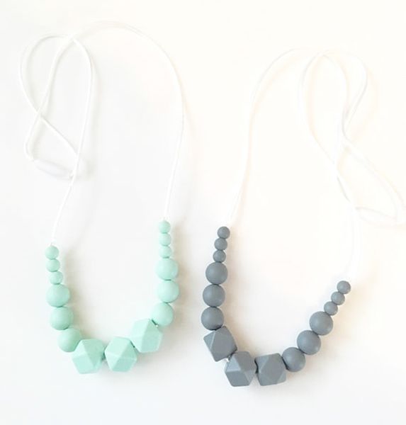 nuby teething necklace baby chewable necklace teethers safe silicone bpa beaded necklace for mama monochrome fashion jewelry, Silver
nuby teething necklace baby chewable necklace teethers safe silicone bpa beaded necklace for mama monochrome fashion jewelry, Silver