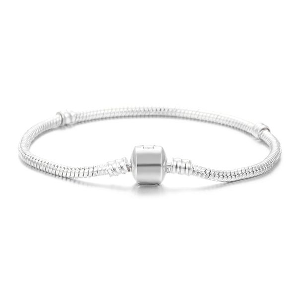 Wholesale 925 Sterling Silver Plated Basic Snake Chain Bracelet DIY Charms Beads Jewelry Fit Pandora Bracelets & Bangles 3MM 16cm-23cm
Wholesale 925 Sterling Silver Plated Basic Snake Chain Bracelet DIY Charms Beads Jewelry Fit Pandora Bracelets & Bangles 3MM 16cm-23cm