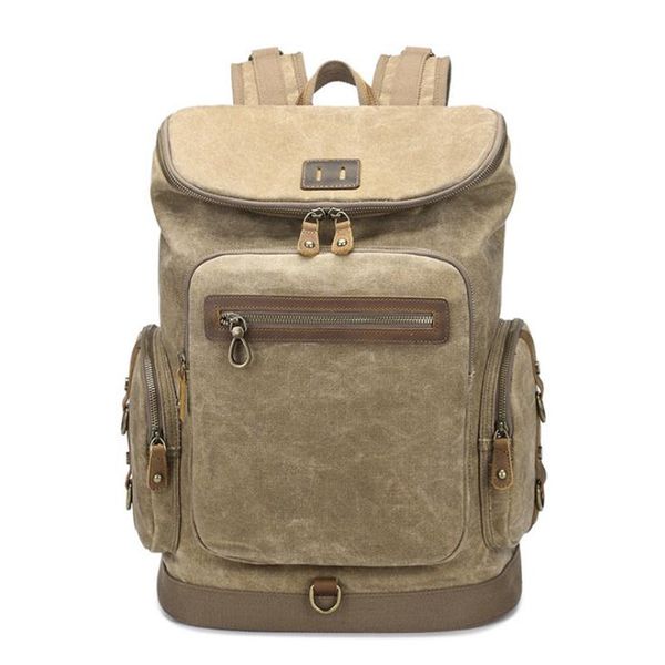 2018 new european and american fashion retro simple student backpack travel backpack rainproof large capacity oil wax canvas bag
2018 new european and american fashion retro simple student backpack travel backpack rainproof large capacity oil wax canvas bag