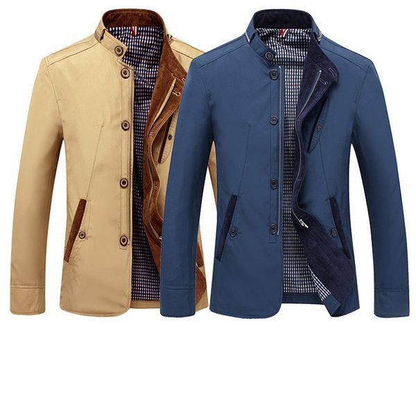 men's business casual jacket men autumn winter khaki male jackets slim fit coat mens fashion thin windbreakers, Black;brown
men's business casual jacket men autumn winter khaki male jackets slim fit coat mens fashion thin windbreakers, Black;brown