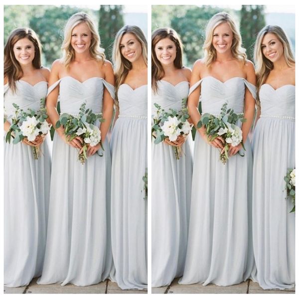 2018 off shoulder custom long chiffon bridesmaid dresses a line custom formal sleeveless pleats long maid of honor gowns, White;pink
2018 off shoulder custom long chiffon bridesmaid dresses a line custom formal sleeveless pleats long maid of honor gowns, White;pink