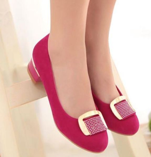 send 2018 spring and autumn new style women's coarse heel single shoes low heel medium heel round head fashion shoes, Black
send 2018 spring and autumn new style women's coarse heel single shoes low heel medium heel round head fashion shoes, Black