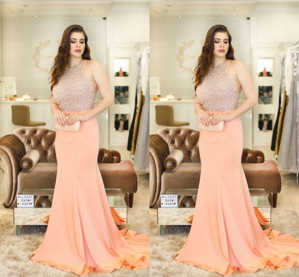 2018 halter neck luxury mermaid prom evening dresses long backless beads crystals formal celebrity dresses evening gowns yousef aljasm, Black;red
2018 halter neck luxury mermaid prom evening dresses long backless beads crystals formal celebrity dresses evening gowns yousef aljasm, Black;red