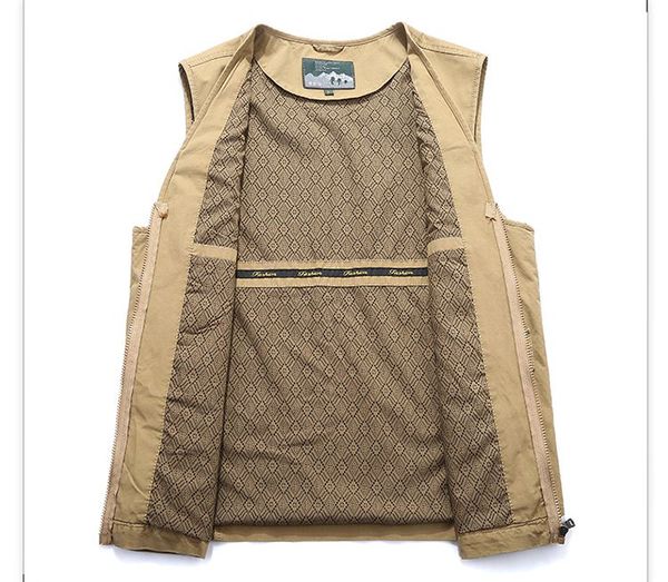 Men Regular Chaleco Hombre Tactical Vest Vest Men's Multi-pocket Leisure Jacket Large Size Photography Thin Section 8xl Plus Size