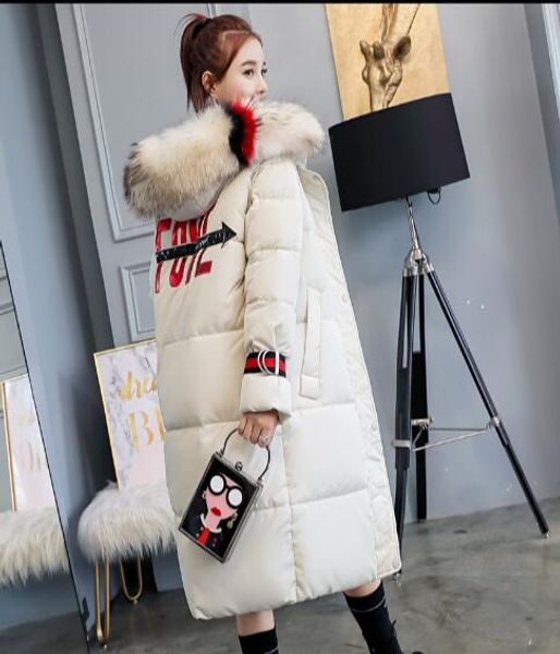 2018 new women's thick fur collar hooded jacket cotton jackets long knee coat parkas outerwear, Black
2018 new women's thick fur collar hooded jacket cotton jackets long knee coat parkas outerwear, Black