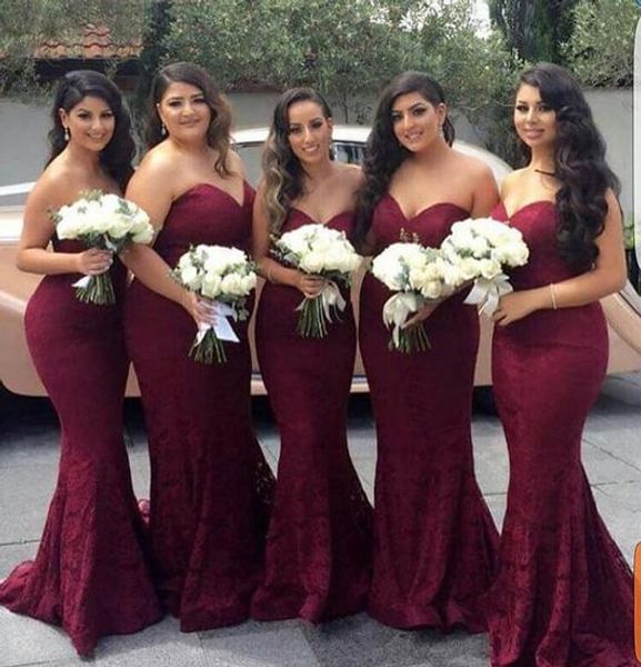 2018 plus size burgundy lace mermaid evening gowns maid of honor dresses vestido de festa bridesmaid dresses, White;pink
2018 plus size burgundy lace mermaid evening gowns maid of honor dresses vestido de festa bridesmaid dresses, White;pink