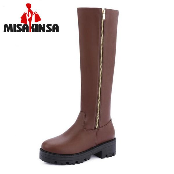misakinsa woman knee boots women round toe square heel botas good quality warm fur zipper winter shoes footwear size 33-43, Black
misakinsa woman knee boots women round toe square heel botas good quality warm fur zipper winter shoes footwear size 33-43, Black