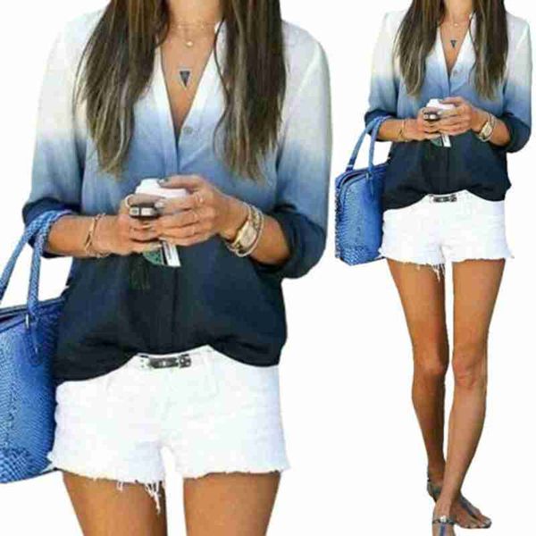 fashion women's summer muti color soft long sleeve chiffon shirt v neck casual loose tops blouse, White
fashion women's summer muti color soft long sleeve chiffon shirt v neck casual loose tops blouse, White