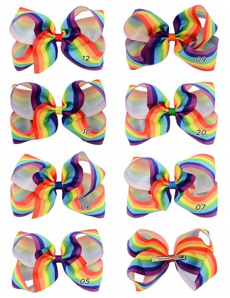 14pcs 6 inch new design large rainbow striped grosgrain ribbon hair bows with clip for kids handmade hair accessory hd682, Slivery;white
14pcs 6 inch new design large rainbow striped grosgrain ribbon hair bows with clip for kids handmade hair accessory hd682, Slivery;white
