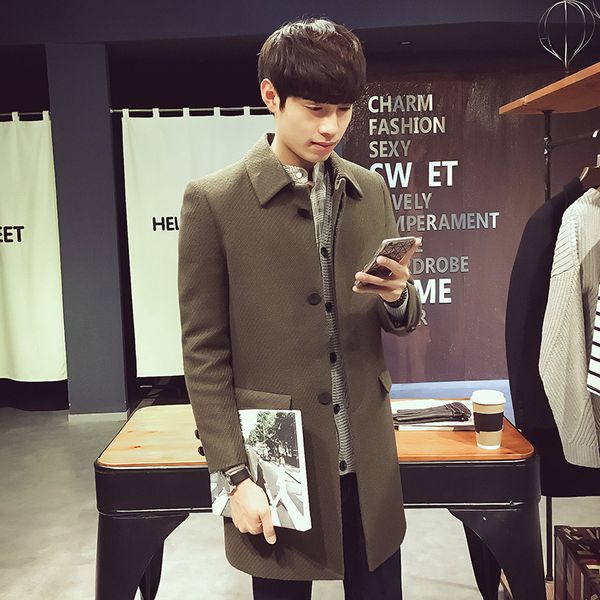 long sleeve solid winter fashion wool coats turn down collar single breasted wool blend coat and jacket coat overcoat, Black
long sleeve solid winter fashion wool coats turn down collar single breasted wool blend coat and jacket coat overcoat, Black