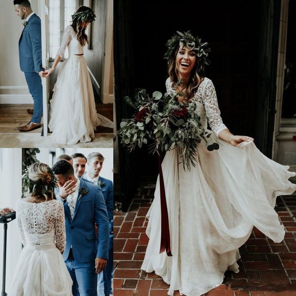 2019 beach vestido de novia дешевые свадебные платья a-line шифон с оборками кружевной топ летнее свадебное платье на заказ богемские свадеб, White
2019 beach vestido de novia дешевые свадебные платья a-line шифон с оборками кружевной топ летнее свадебное платье на заказ богемские свадеб, White