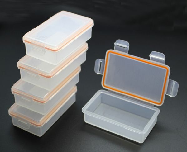 200pcs/lot Fast shipping 2*18650 Waterproof Battery Holder CR123A Storage Box Plastic Case Batteries Protector Cover
