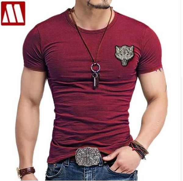 men's wolf embroidery tshirt cotton short sleeve t shirt spring summer casual men's o neck slim t-shirts size s-5xl, White;black
men's wolf embroidery tshirt cotton short sleeve t shirt spring summer casual men's o neck slim t-shirts size s-5xl, White;black