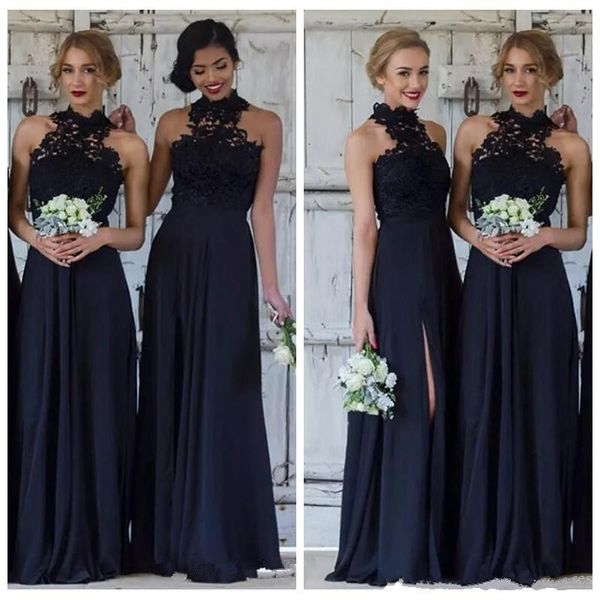 2018 new lace navy blue sleeveless long bridesmaid dresses lace a line chiffon side split maid of honor gowns wedding guest wear, White;pink
2018 new lace navy blue sleeveless long bridesmaid dresses lace a line chiffon side split maid of honor gowns wedding guest wear, White;pink
