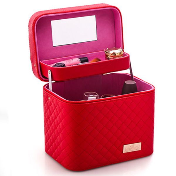 dedicated box bag tlan01 quality women women high cosmetic capacity pu large cosmetic makeup portable bag aikih, Red;black
dedicated box bag tlan01 quality women women high cosmetic capacity pu large cosmetic makeup portable bag aikih, Red;black