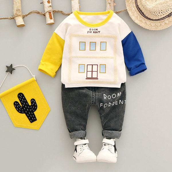 autumn new children's suits for boys and girls set small house cartoon hit color suit boys clothing set, White
autumn new children's suits for boys and girls set small house cartoon hit color suit boys clothing set, White