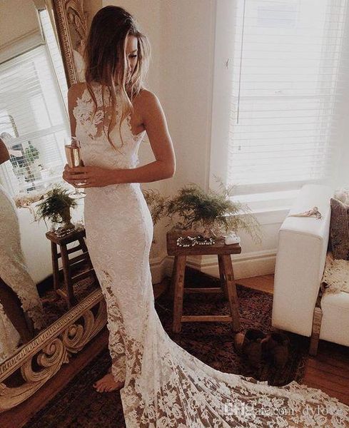 Romatic Mermaid boho Lace Wedding Dress 2019 Sexy high split Bride Dresses Long Train wedding gowns Outdoor Country Vestidos De Novia
Romatic Mermaid boho Lace Wedding Dress 2019 Sexy high split Bride Dresses Long Train wedding gowns Outdoor Country Vestidos De Novia