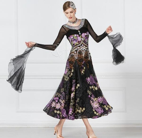 dance competition dresses standard ballroom dress black with flower standard dance dress women womens ballroom dresses customize, Black;red
dance competition dresses standard ballroom dress black with flower standard dance dress women womens ballroom dresses customize, Black;red