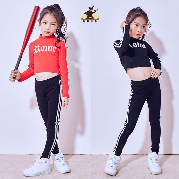 new hip hop dance costume kids girls child jazz dance costume long sleeve children hip hop clothing street clothing dqi337, Black;red
new hip hop dance costume kids girls child jazz dance costume long sleeve children hip hop clothing street clothing dqi337, Black;red
