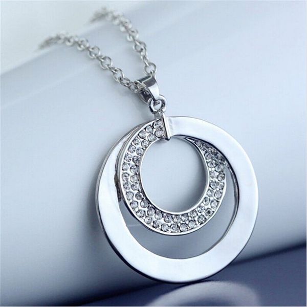 womne big small double round crystal 58cm long sweater chain necklace summer style silver charm jewelry
womne big small double round crystal 58cm long sweater chain necklace summer style silver charm jewelry
