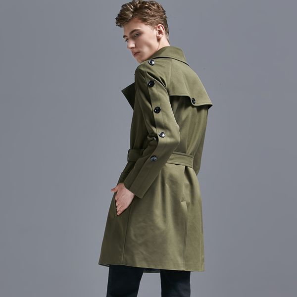 new trench coat men's long section spring and autumn large size korean slim fashion handsome solid color coat s-6xl, Black
new trench coat men's long section spring and autumn large size korean slim fashion handsome solid color coat s-6xl, Black