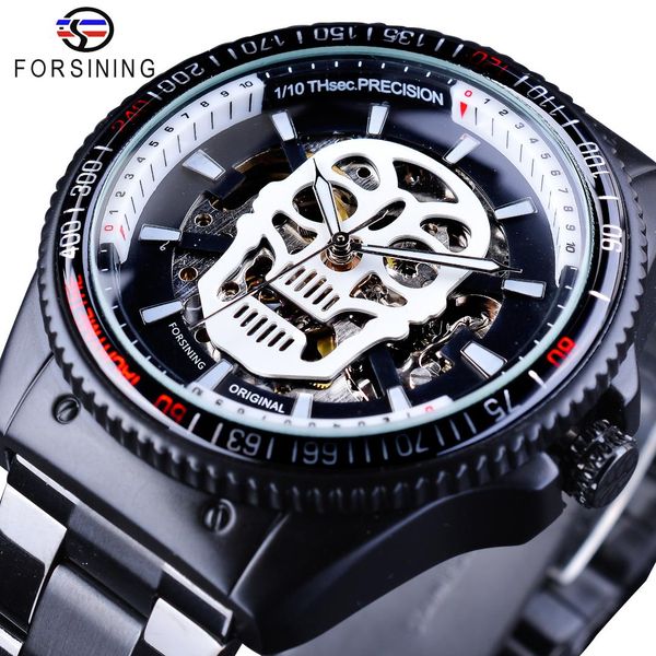 forsining sport series steampunk skull design black stainless steel luminous skeleton watch men's automatic watches top, Slivery;brown
forsining sport series steampunk skull design black stainless steel luminous skeleton watch men's automatic watches top, Slivery;brown