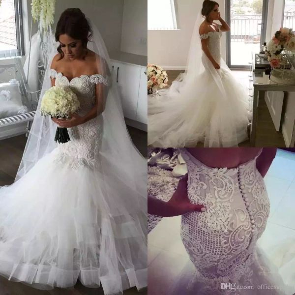 elegant mermaid wedding dresses 2019 berta backless lace beads off shoulder trumpet bridal gowns tiered ruffles plus size wedding dress, White
elegant mermaid wedding dresses 2019 berta backless lace beads off shoulder trumpet bridal gowns tiered ruffles plus size wedding dress, White