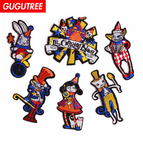 gugutree one set embroidery clown patches cartoon patches badges applique patches for clothing sp-27, Black
gugutree one set embroidery clown patches cartoon patches badges applique patches for clothing sp-27, Black