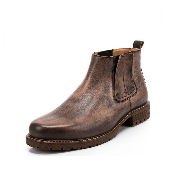 new style retro genuine leather men ankle boots 100% handmade bota stitching winter tactical boots, Black
new style retro genuine leather men ankle boots 100% handmade bota stitching winter tactical boots, Black